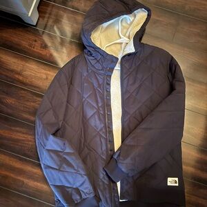 The North Face Men's hooded quilted Jacket - Dark Blue
